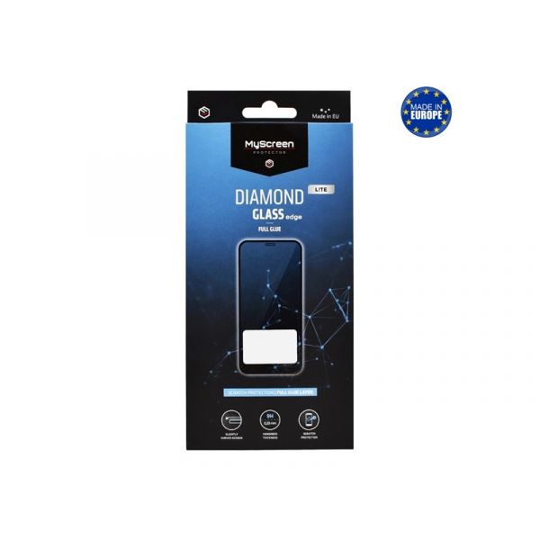 MYSCREEN DIAMOND GLASS LITE EDGE képernyővédő üveg (2.5D, full glue, 0.33mm, 9H) FEKETE -[Samsung Galaxy S22 (SM-S901)] (MD6240 DGLFG)